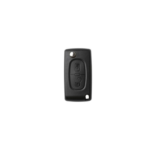 Citroen 2 Button Flip Remote Key Shell - With Battery Holder