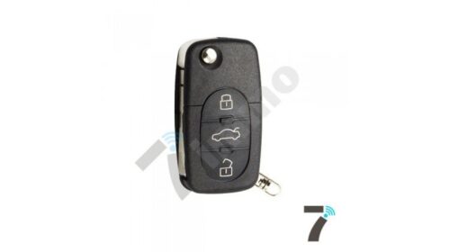 Audi 3 Button Flip Remote Key Shell - Small Battery