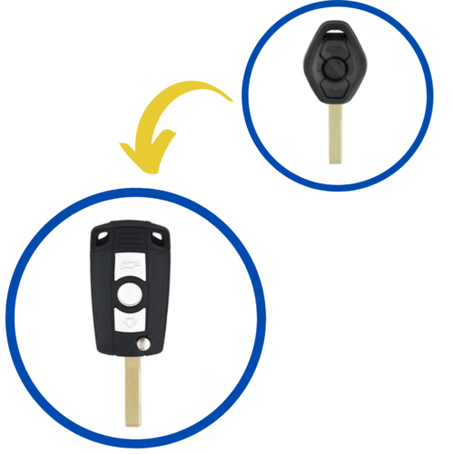 Bmw 3 Buttons Remote Converter Key Shell