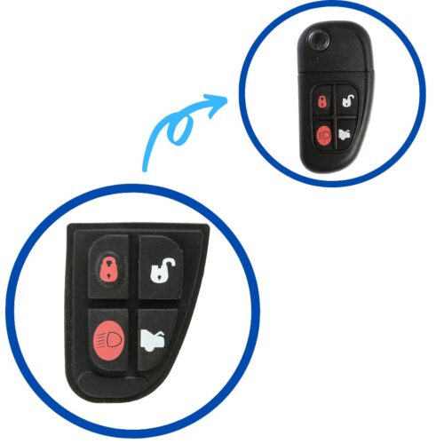 Jaguar 4 Button Flip Remote Rubber