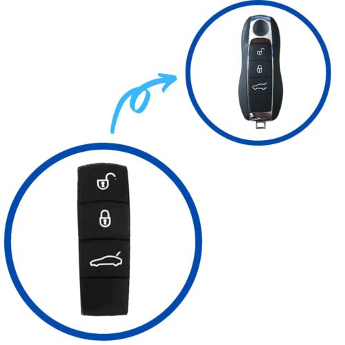Porsche 3 Button Remote Rubber