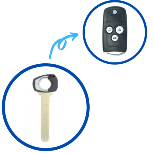 Honda Accord Flip Remote Key Blade - HON66
