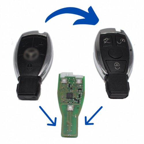 Mercedes Smart Be 3 Button Key Shell Two Battery