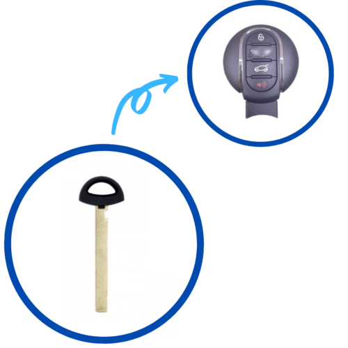 Mini Cooper New Type Smart Remote Key Blade