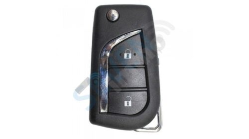 Toyota Flip Remote Key Shell-New Type 2 Button Big Battery Holder