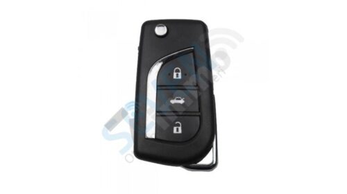 Toyota Flip Remote Key Shell-New Type 3 Button Small Battery Holder